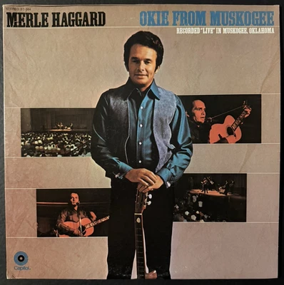 Merle Haggard Okie From Muskogee Vinyl LP Album 1969 Capital Records ST-384 Foto 1 de 4