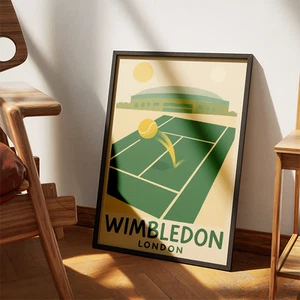Wimbledon Poster A3 – Tennis Kunst | Bauhaus Stil | Sportliche Wandkunst - Bild 1 von 4