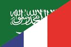 Aufkleber Saudi Arabien-Frankreich  Flagge Fahne 30 x 20 cm Autoaufkleber 