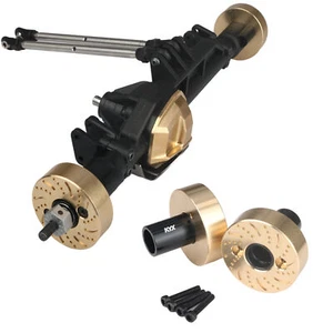 2x Brass Rear Axle Wheel Counterweights for Axial 1/10 RBX10 Ryft RC Car Crawler - Picture 1 of 6