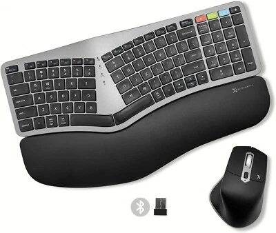 X9 Ergonomic Keyboard and Mouse Wireless Combo 2.4G+Bluetooth - Type Comforta... - Image 1 of 4