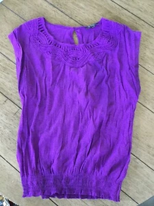 Forever 21 Womens XXI Purple Tank Blouse Size S/P - Picture 1 of 4