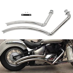 Shortshots Staggered Exhaust Pipes System For Suzuki Boulevard M50 C50 C/T VL800 - Foto 1 di 9