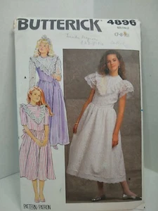 Vestido con patrón de costura Butterick 4896 talla 7-8 corte a talla 8 - Imagen 1 de 5