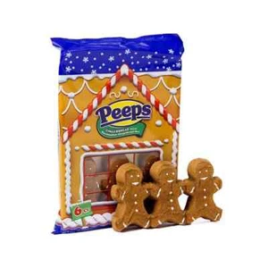 Peeps Marshmallow Christmas Gingerbread Men packs of 6: 3 packs, 18 total - Picture 1 of 1