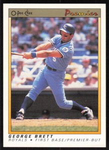 1991 O-Pee-Chee Premier #14 George Brett   - FREE SHIPPING