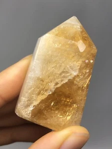 Common Citrine Tower Polished Point 2.2oz Reiki Crystal Abundance Prosperity N22 - Picture 1 of 12