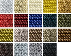 5m / 40m Kordel 5mm Satinkordel gedreht Schmuck Schnur geflochten Zierkord Deko - Bild 1 von 19
