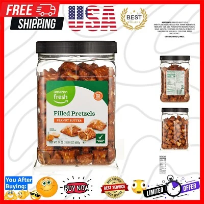 Delicious Peanut Butter Filled Pretzels 24 Oz - Crunchy & Savory Snack Delight - Image 1 of 4