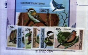 TOGO 1998 SINGING BIRDS S/S & SET MNH FAUNA -S 2102-3 - Picture 1 of 1