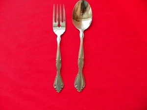 ONEIDA  CANTATA   SALAD FORK,OVAL SOUP SPOON  STAINLESS   BOX 71 - Picture 1 of 2