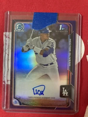 2015 Bowman Chrome  Purple Refractor #BCAPHO Hector Olivera AUTO mint  #138/250 - Image 1 of 2