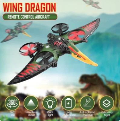 2.4G 6-Axis RC Aircraft Gyro Pterosaur RC DroneLED EPP Airplane Model Toy Gift - Image 1 of 4