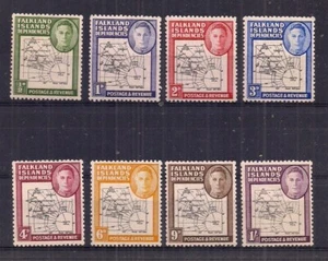 F.I.D-GV1 1946-THICK MAP SET OF 8.SG G1-G8 LIGHT MOUNTED MINT.VERY NICE SET. - Picture 1 of 2