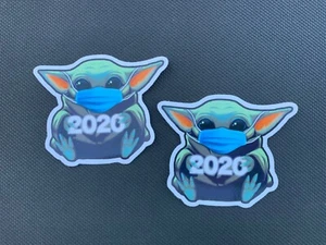 Máscara pandémica bebé Yoda, pegatina vinilo star wars, bofetadas de alta calidad, Mandaloria - Imagen 1 de 3