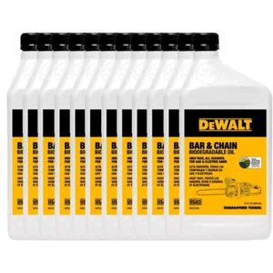 Dewalt Biodegradable Bar & Chain Oil, High Tack For All Chain Saws - 32 oz. 12pc - Picture 1 of 3