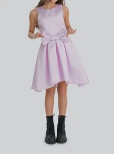 $195 Zoe Ltd Kids Girl's Purple Carmen High-Low Bow Dress Size 12 - Picture 1 of 3