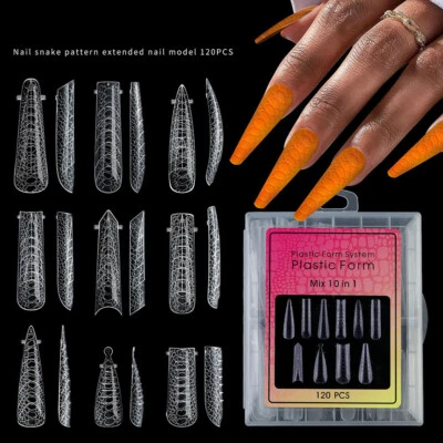 120pcs Dual Forms Nail Gel Quick Building Mold Tips Nail Extension Tool↔ - Image 1 of 4