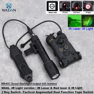 Tactical Hunting NGAL IR LED Red Green Aiming Laser M340A Flashlight Combo - Picture 1 of 27