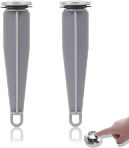 (2-Pack) Bathroom Sink Pop-Up Stoppers - Plastic Pop-Up Stoppers with Chrome Fin - Picture 1 of 12