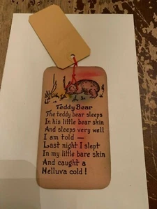 Vintage Teddy Bear Arrow Novelty Company Postcard Mailing Card - Picture 1 of 2