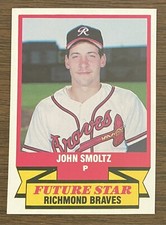 John Smoltz 1989 CMC Minor League Rookie Baseball Card Richmond Braves (AAA) HOF