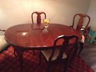 Pennsylvania House Queen Anne Style Table with 2 Leaf Extensions and six chairs