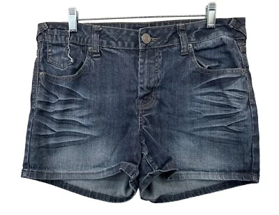 Pantalones Cortos De Colección Zana Di Para Mujer 12 Azul Denim Y2K Clásicos Cómodos Informales 3" Elastizados Foto 1 de 4