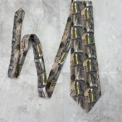 Jerry Garcia Corbata Cuello Para Hombre Verde Camuflaje Seda Adulto Vestido Artista Retro EE. UU. Foto 1 de 4