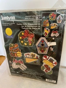Janlynn "Garden Gifts Ornaments" Counted Plastic Cross-Stitch Kit  1998 Sealed - Picture 1 of 1