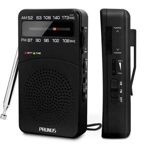 Portable Battery‑Operated AM/FM Pocket Radio Tuning Light Back Clip Small Size - Picture 1 of 7