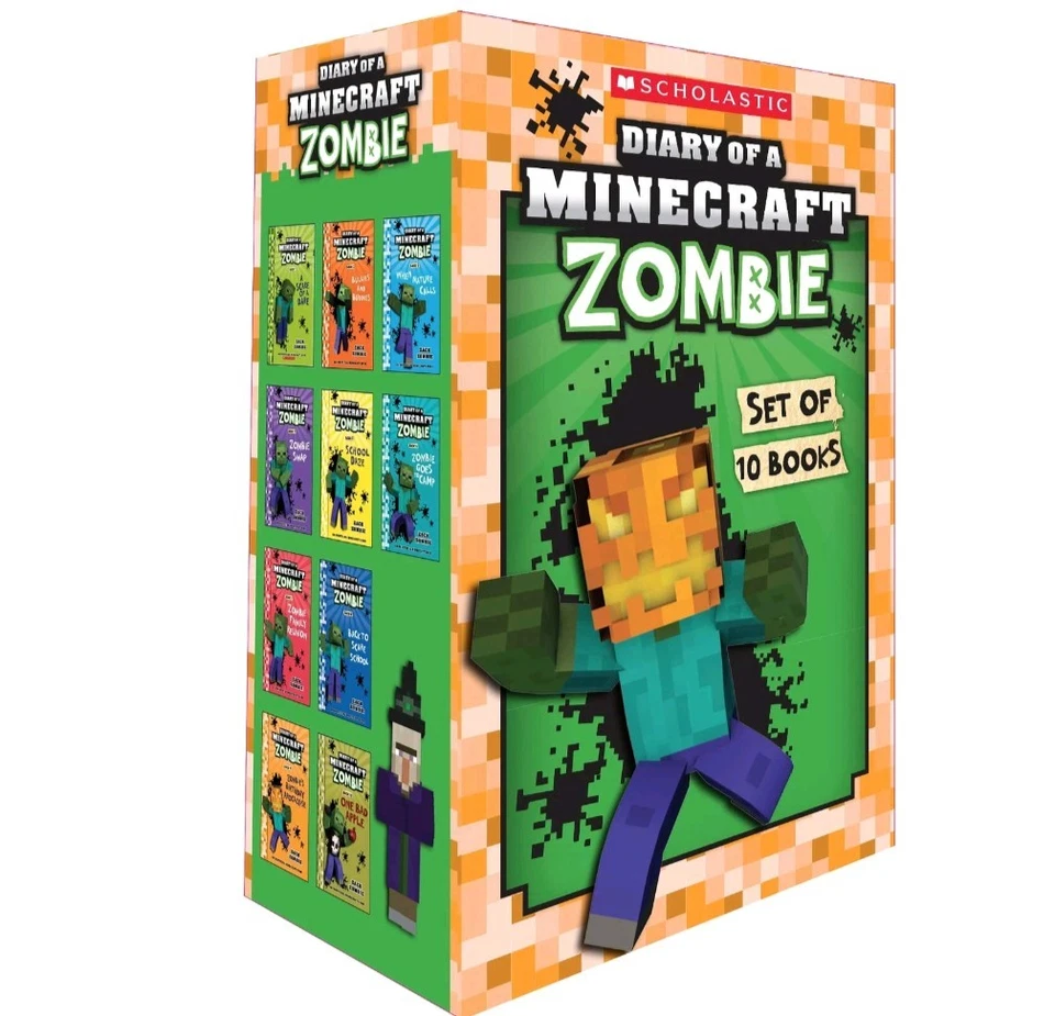 Diary Of A Minecraft Zombie Box Set (Books 1-10) Zack Zombie Scholastic 2023