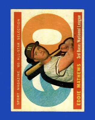 1960 年 Topps Set-Break #558 Eddie Mathews 作为 VG-VGEX(折痕)*GMCARDS* — 第 1/2 张图片