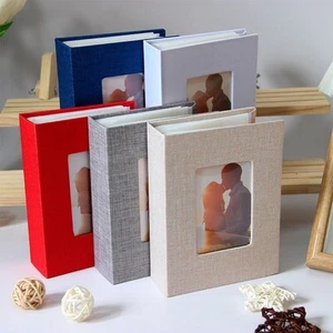 100 Pockets Photo Album 4x6 Photos Linen Cover Slip-in Picture Albums DIY - Picture 1 of 24