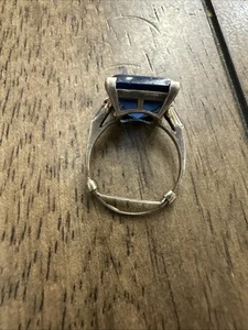 Schöner Trafari Ring blau Strass silberfarben Größe 7,5 - Bild 1 von 7