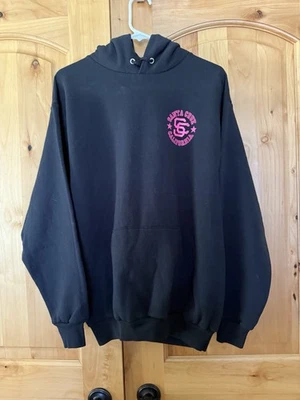 Santa Cruz California 连帽运动衫黑色/粉色成人中号 — 第 1/4 张图片
