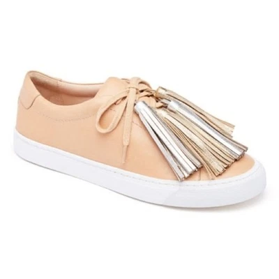 Кроссовки LOEFFLER RANDALL бежевые Logan кожа кисточки золото серебро | размер 6 - Изображение 1 из 4