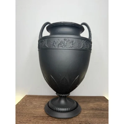 19th Century English Regency Wedgwood Black Basalt Urn - Image 1 of 4
