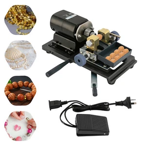 220V Pearl Beads Drilling Holing Machine Punch Set Jewelry Lapidary Tool Driller - Picture 1 of 18