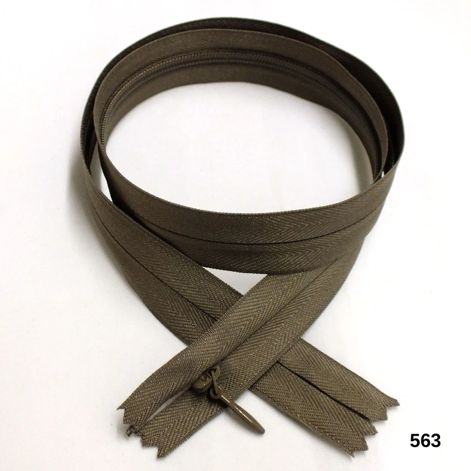 144 High Quality Invisible Zippers Top Open Bottom Closed 24" BKC, Color 502-579 - Image 1 of 1