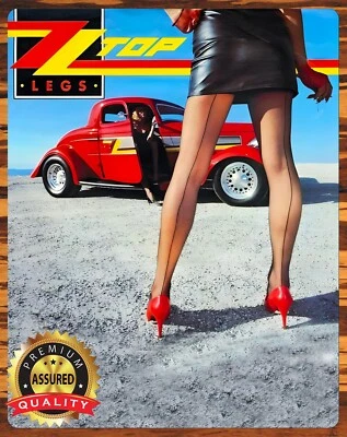 ZZ Top - Patas - Raro - Letrero de metal 11 x 14 Foto 1 de 3