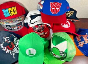Disney Parks Nintendo WWE Star Wars Transformers Teen Titans 11pc Boys Hat Cap - Picture 1 of 13
