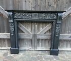 Stunning Vintage Carved Fireplace Mantel Surround 63.5 W x 53.5 H
