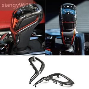Real Carbon Fiber Replace Gear Shift Knob Cover For BMW X3M X4M 2019+ M5 F90 18+ - Picture 1 of 12