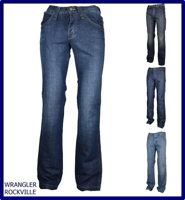 wrangler jeans da uomo slim fit pantaloni a zampa gamba dritta dritti 44 46 48 - Imagen 1 de 4