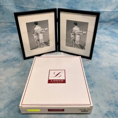 Lawrence Frames 765557D Lawrence Frames Black Wood Hinged Double Picture Frame - Image 1 of 4
