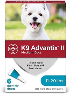 K9 ADVANTIX II FLEA & TICK FOR DOG 11-20 LB 6 DOSE-1 WEEK ONLY SALE ENDS 8/12/22