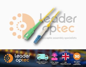 Leader Optec - LC-SC/APC Simplex 9/125 micron 2.0mm Yellow I.L.M 0.25dB PATCH - Picture 1 of 1