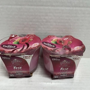 2 Count Glade 6.8 Oz Limited Edition Peaceful Rose & Wood 3 Wick Scented Candle - Picture 1 of 4