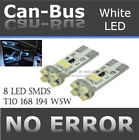 4pc Canbus No Error 8 LED Chips T10 Direct Replacement License Plate Bulbs G43